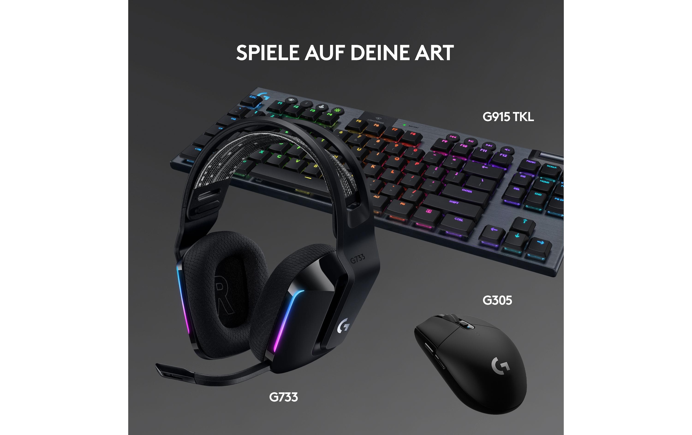 Logitech Gaming-Headset »G733 Lightspeed Schwarz«
