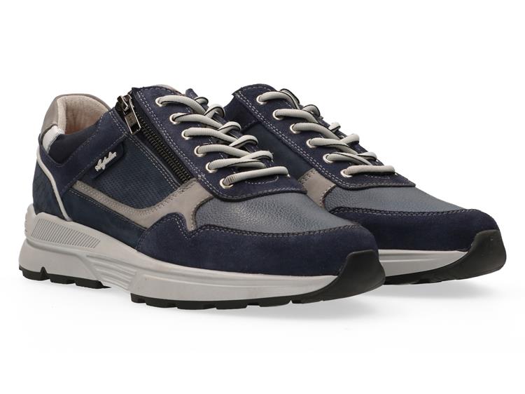 Australian Footwear Connery width H blue leather blue-grey