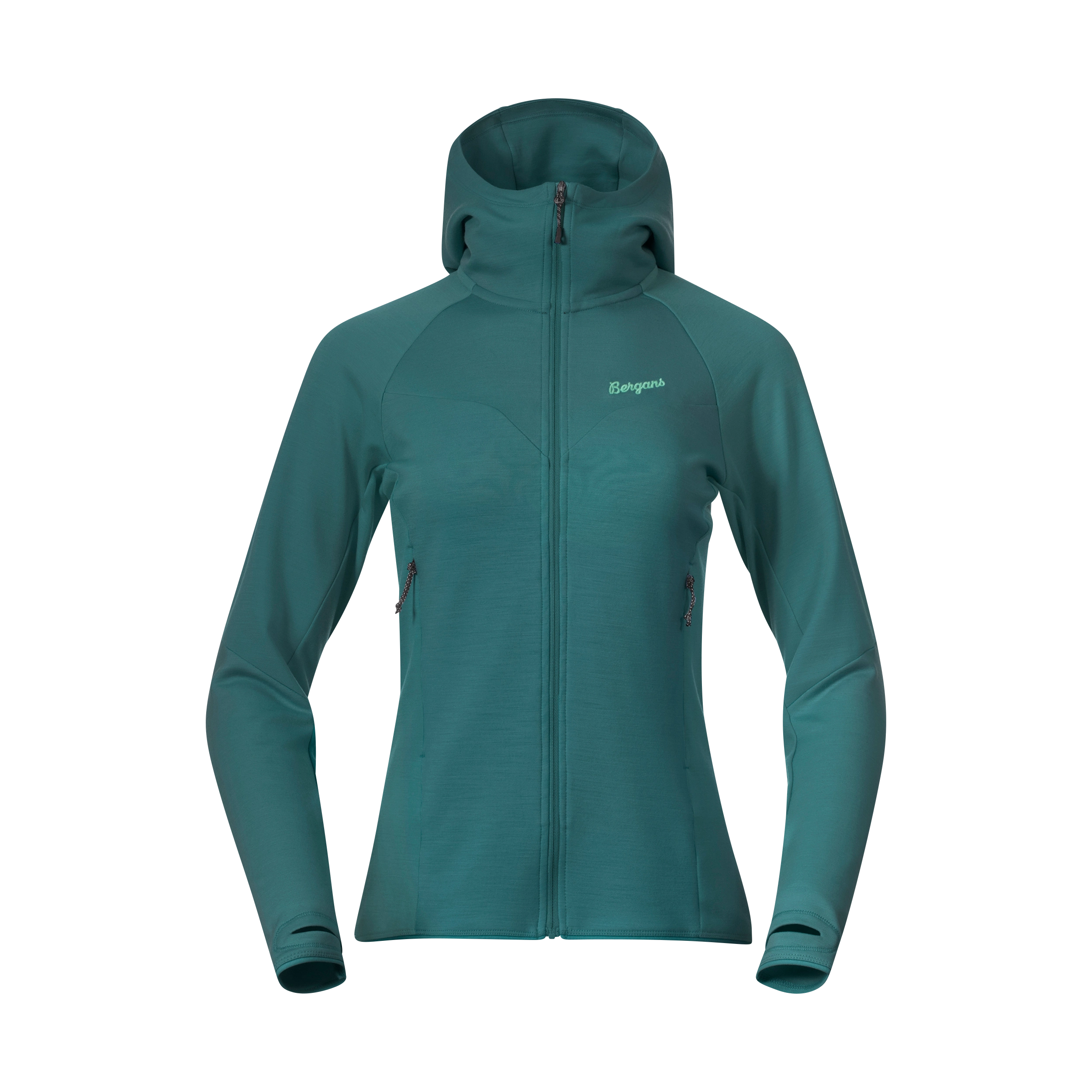 Tind Merino Hood Jacket Women Malachite Green