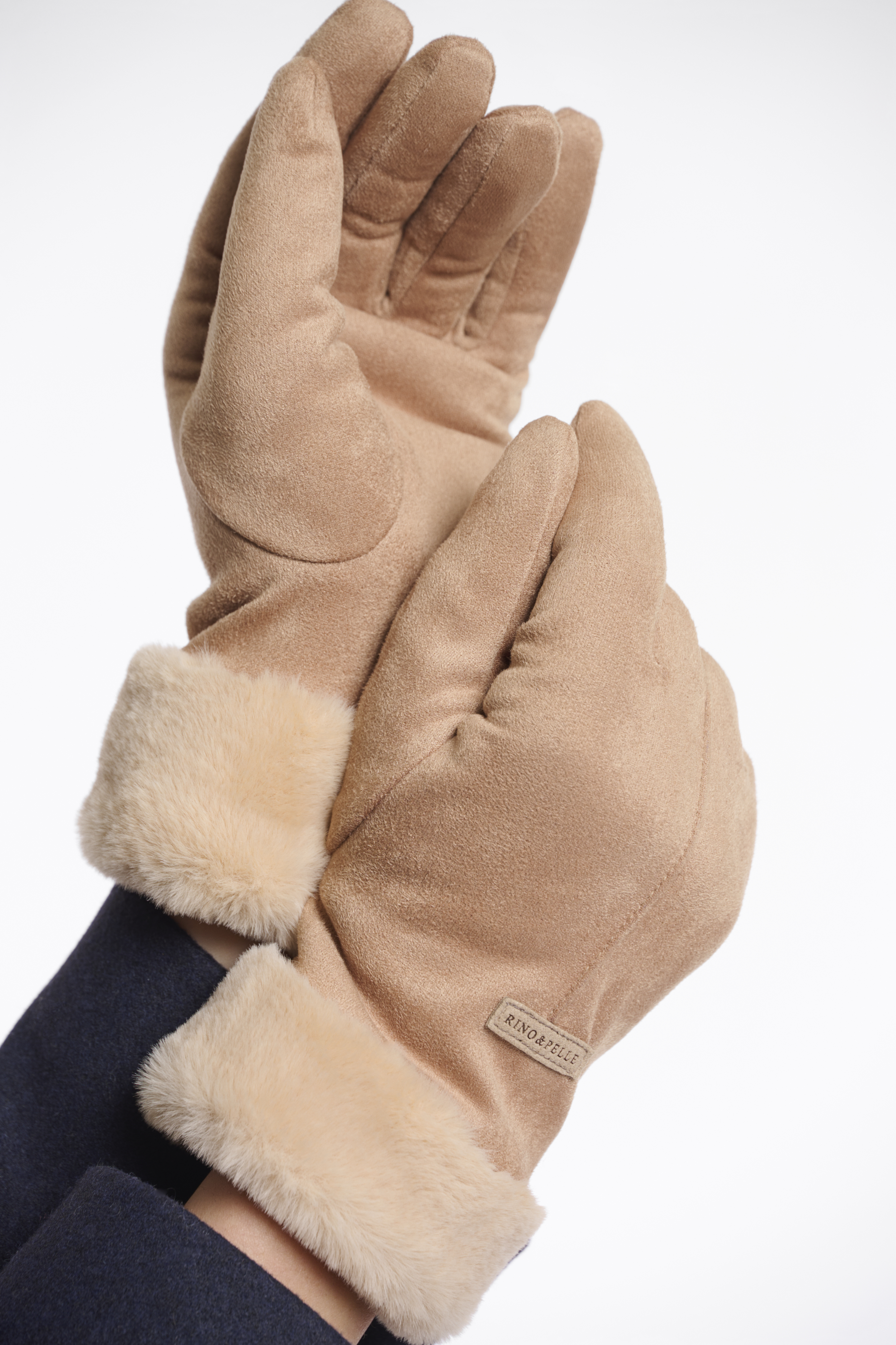 Rino & Pelle - Danzo Gloves With Fake Fur - Camel
