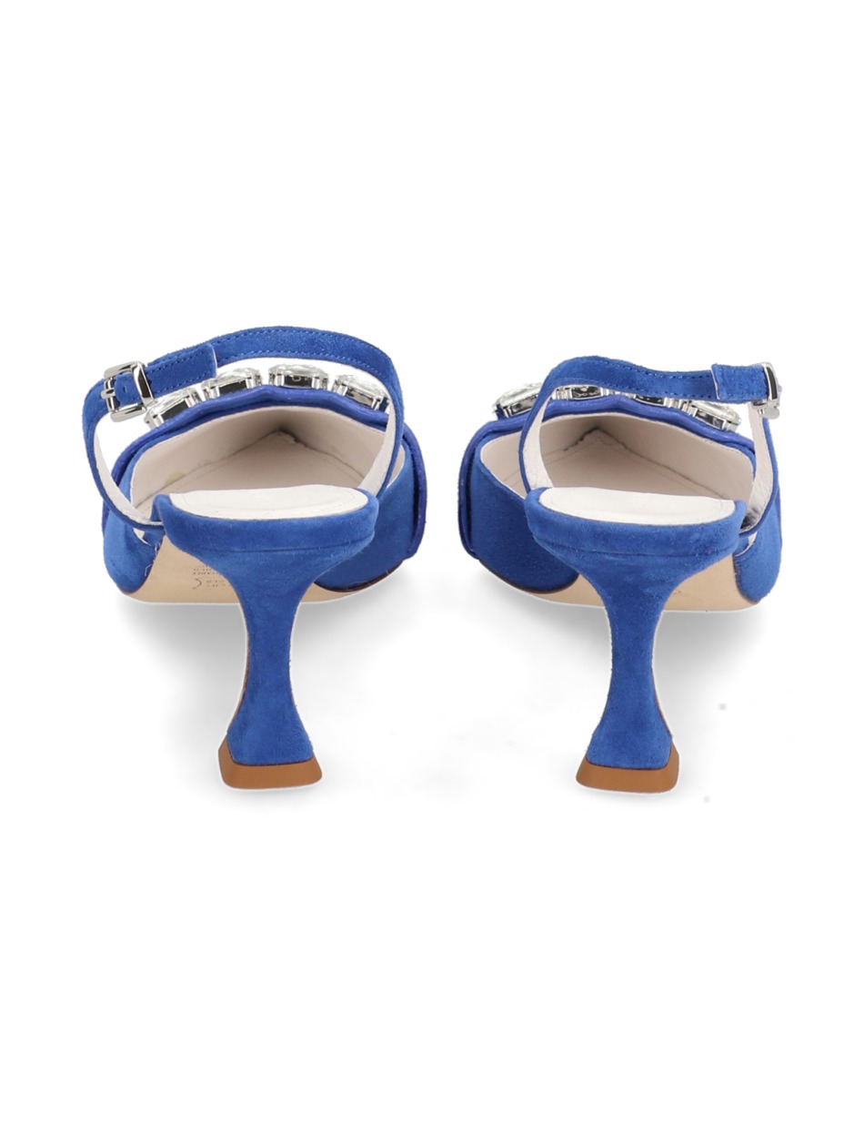 Veloursleder Slingpumps