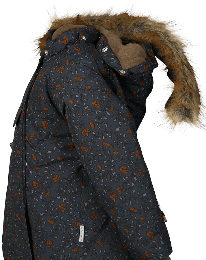 Funktions-Winterjacke MATWANG mit Kunstfellbesatz in dunkelblau