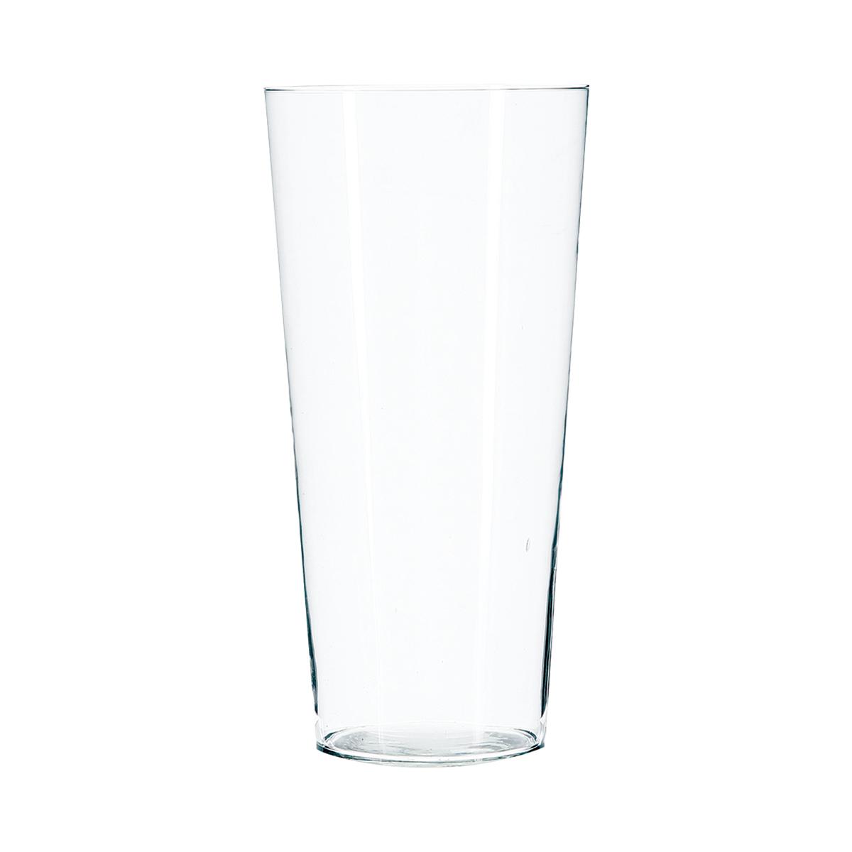 VASE CONIQUE TRANSPARENT H.30CM