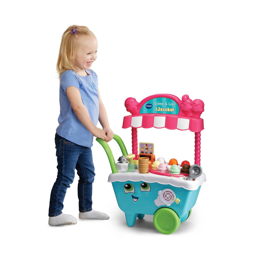 Kinderen vinden het geweldig !Schep & Leer ijscokar