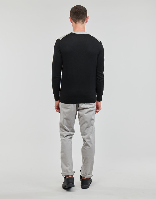 Guess - ALEX LS CN LOGO SWEATER - Noir