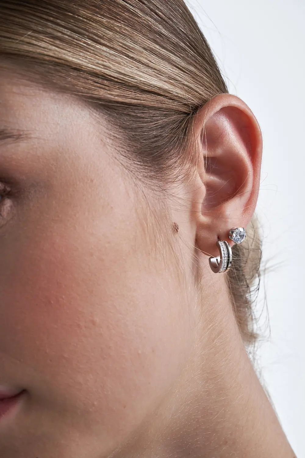 Ohrstecker-Set - Silver Steel