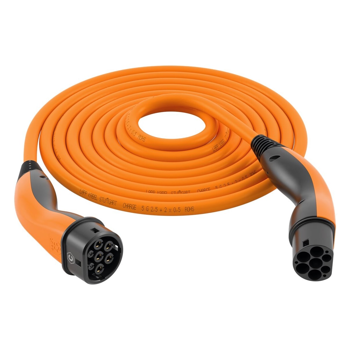 HELIX® ladekabel Type 2, opptil 11 kW, m, oransje