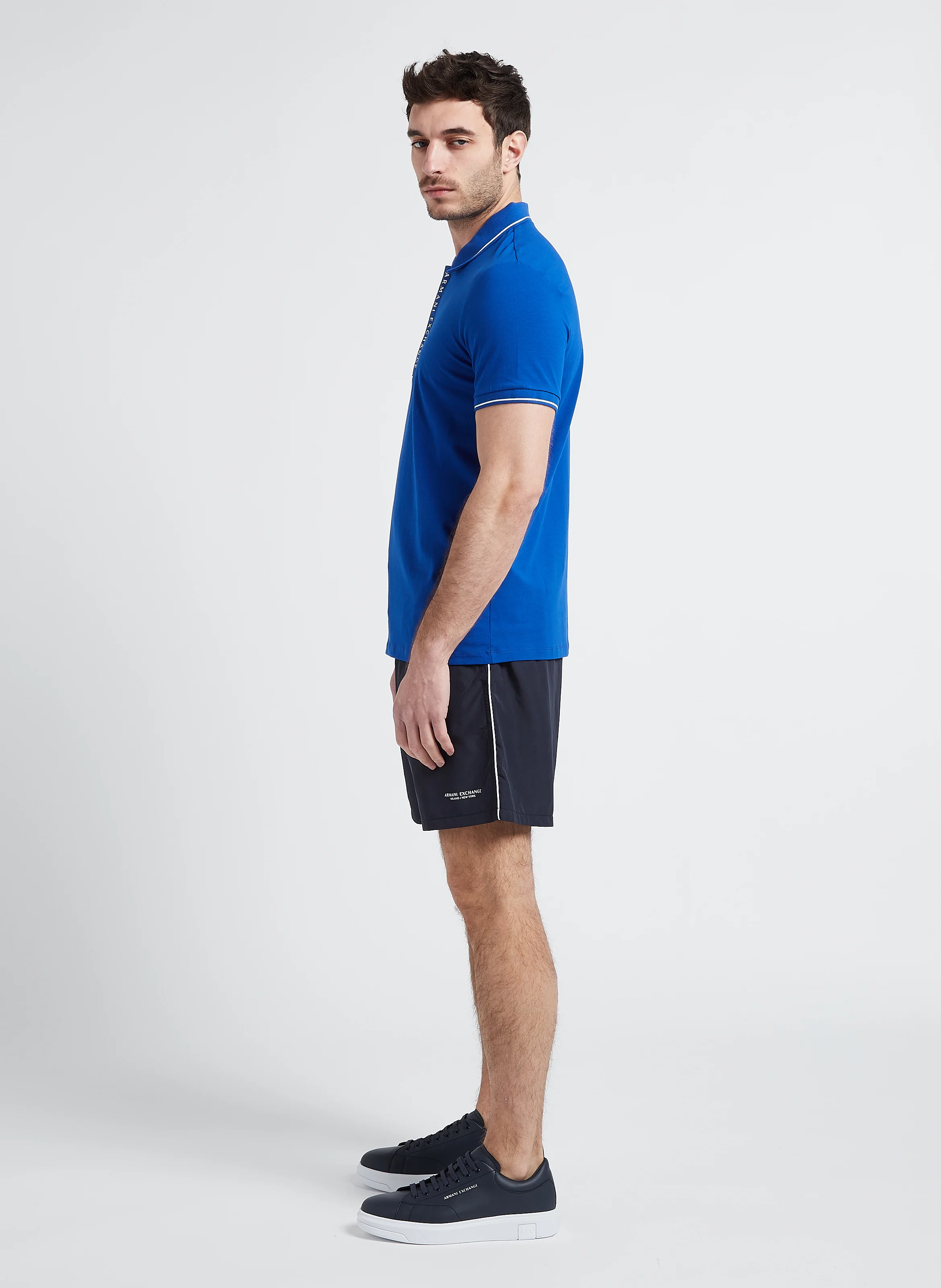 Polo en jersey de coton| Bleu