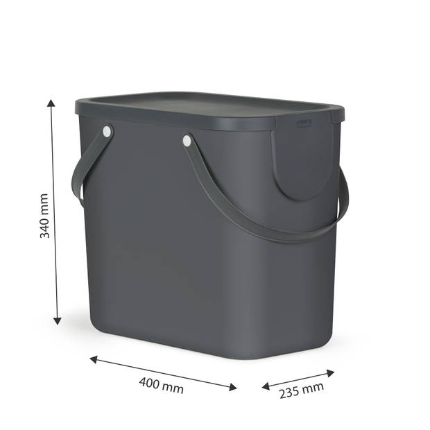 Blokker Afvalsorteerder - 25 liter - Antraciet