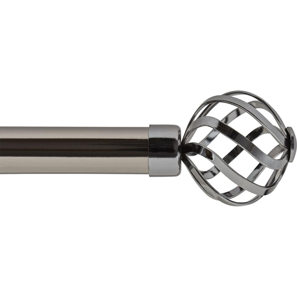 KIT EXT 120 210CM D.28MM EMBOUT FLORENCE GRAPHITE