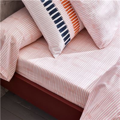 Linge de lit à rayures colorées - BECQUET CRÉATION