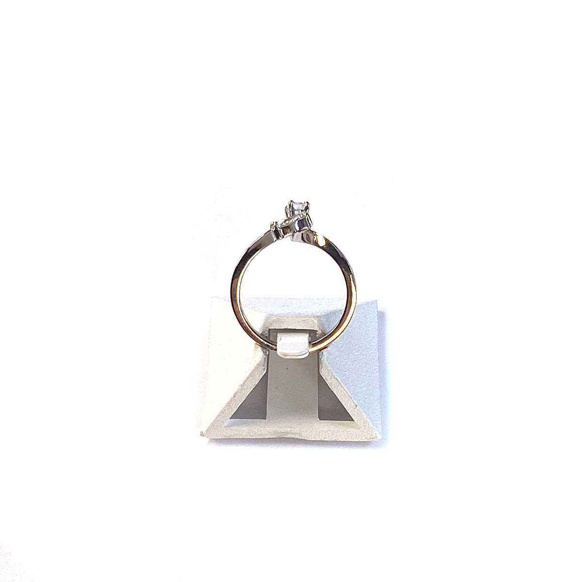 Bague d'occasion or 750 blanc diamants