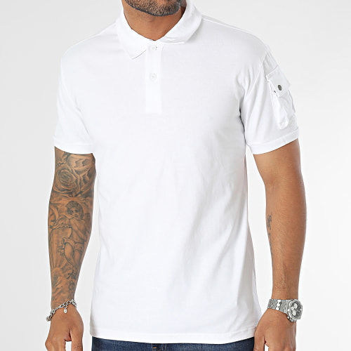 Polo Manches Courtes Blanc