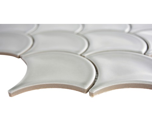 Visschubben keramisch mozaïek FS 03C 25,6x27,3 cm grijs