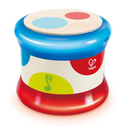 Tambour de bébé Bois et multicolor - HAPE