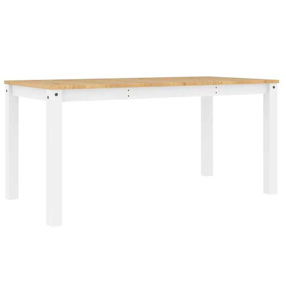 vidaXL Eettafel Panama - Rechthoekige tafel - Wit - Grenenhout - 160x80 cm