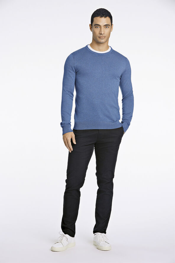 Lindbergh Ecovero L/S o-neck knit Dusty blue mel