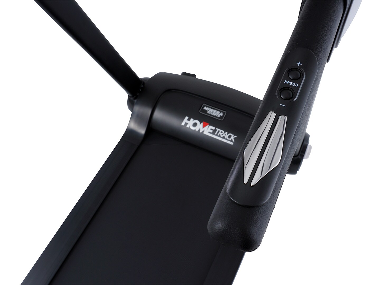 Miweba Sports Laufband Home Track HT3000, mit Steigung, 1300 Watt, 1-16 km/h, 12 Programme, klappbar (Schwarz/Weiß)