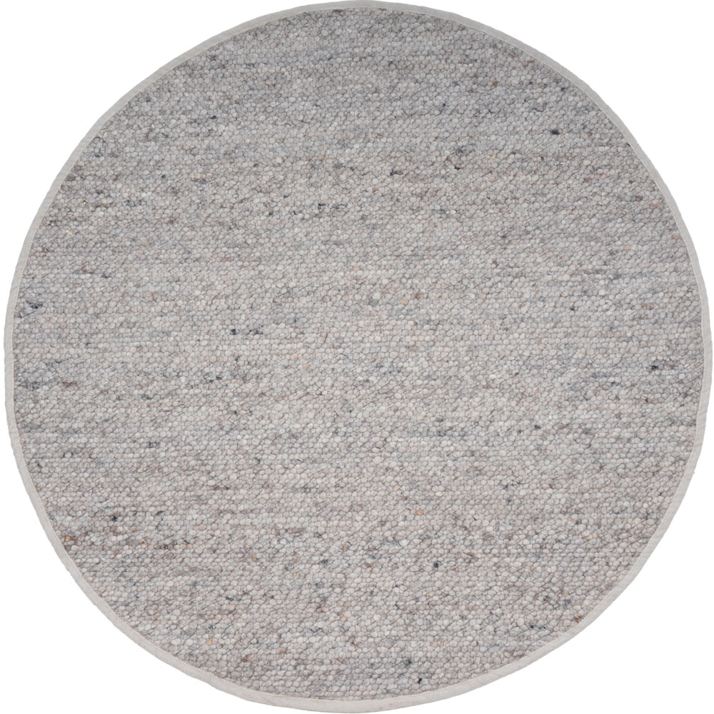 Vloerkleed Stone Licht Grijs - Rond ø160 cm