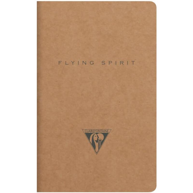 Flying Spirit piqûre textile 7,5x12cm 48 pages ligné motifs assortis papier ivoire 90g - Kraft