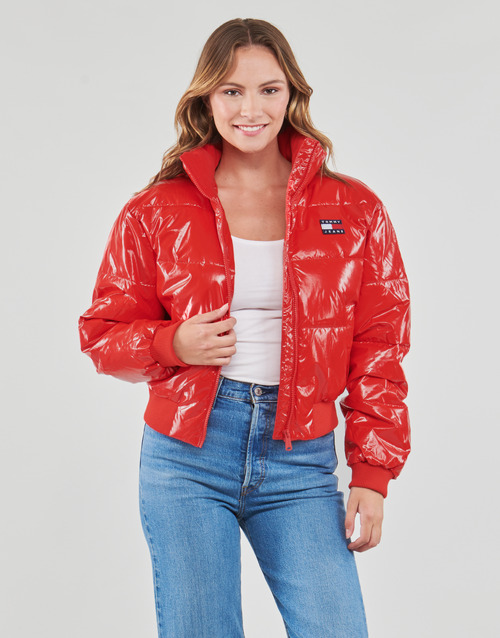 Tommy Jeans - TJW BADGE GLOSSY PUFFER - Rouge