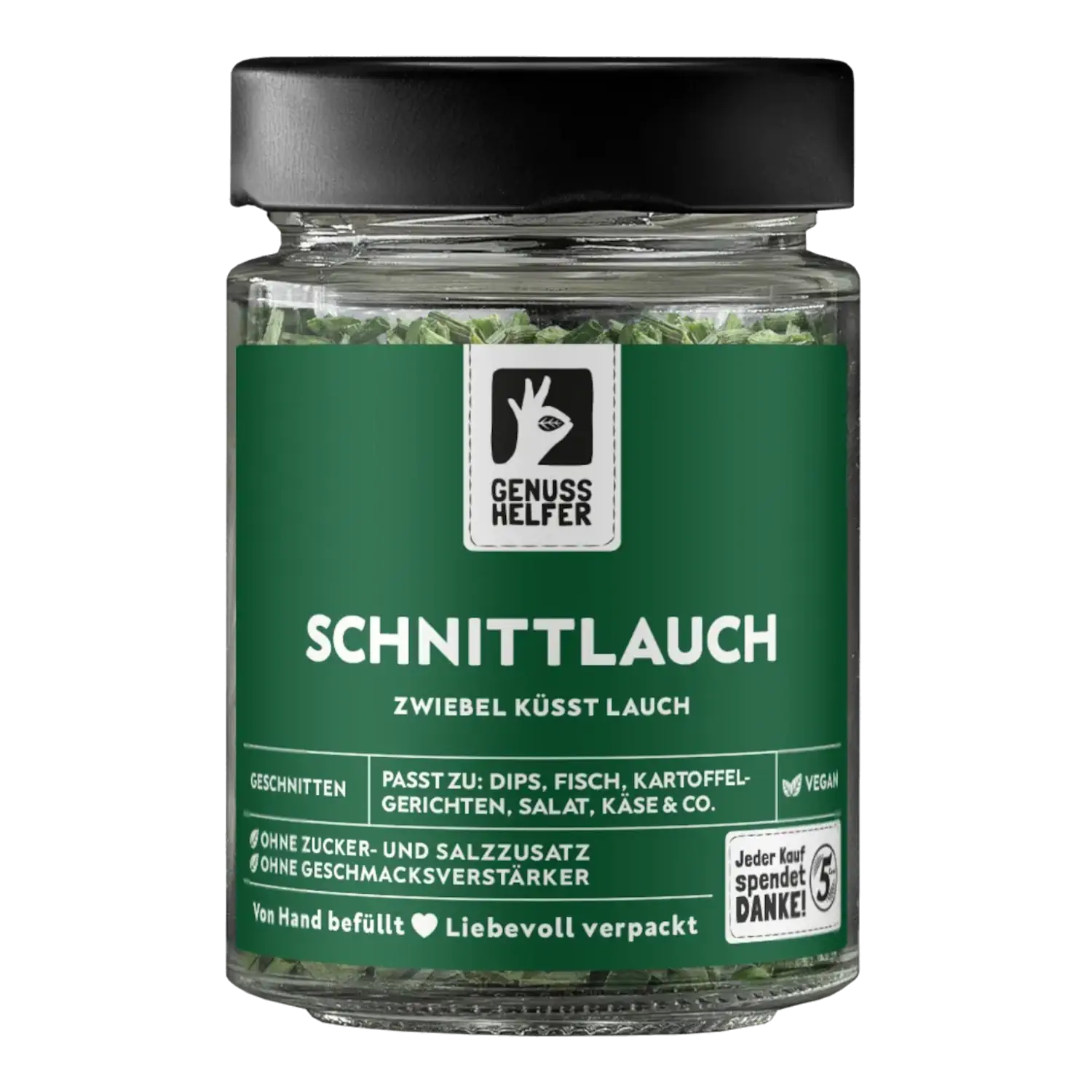Schnittlauch, geschnitten, im Glas