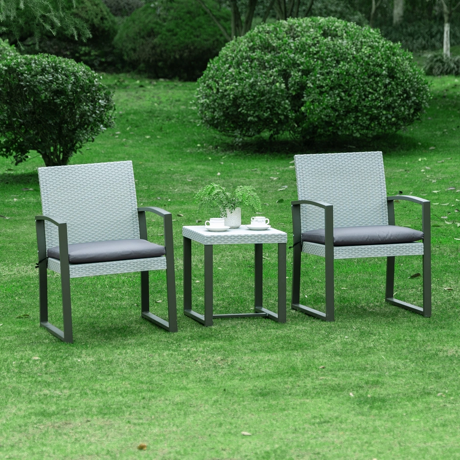 Outsunny Gartenmöbel-Set bestehend aus 3 Teilen bunt