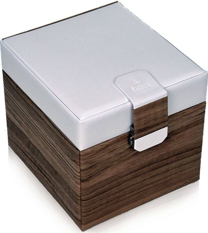 Sacher - Evita - Sieradendoos - Beige-Wit - Afsluitbaar - 18 x 16,5 x 16 cm