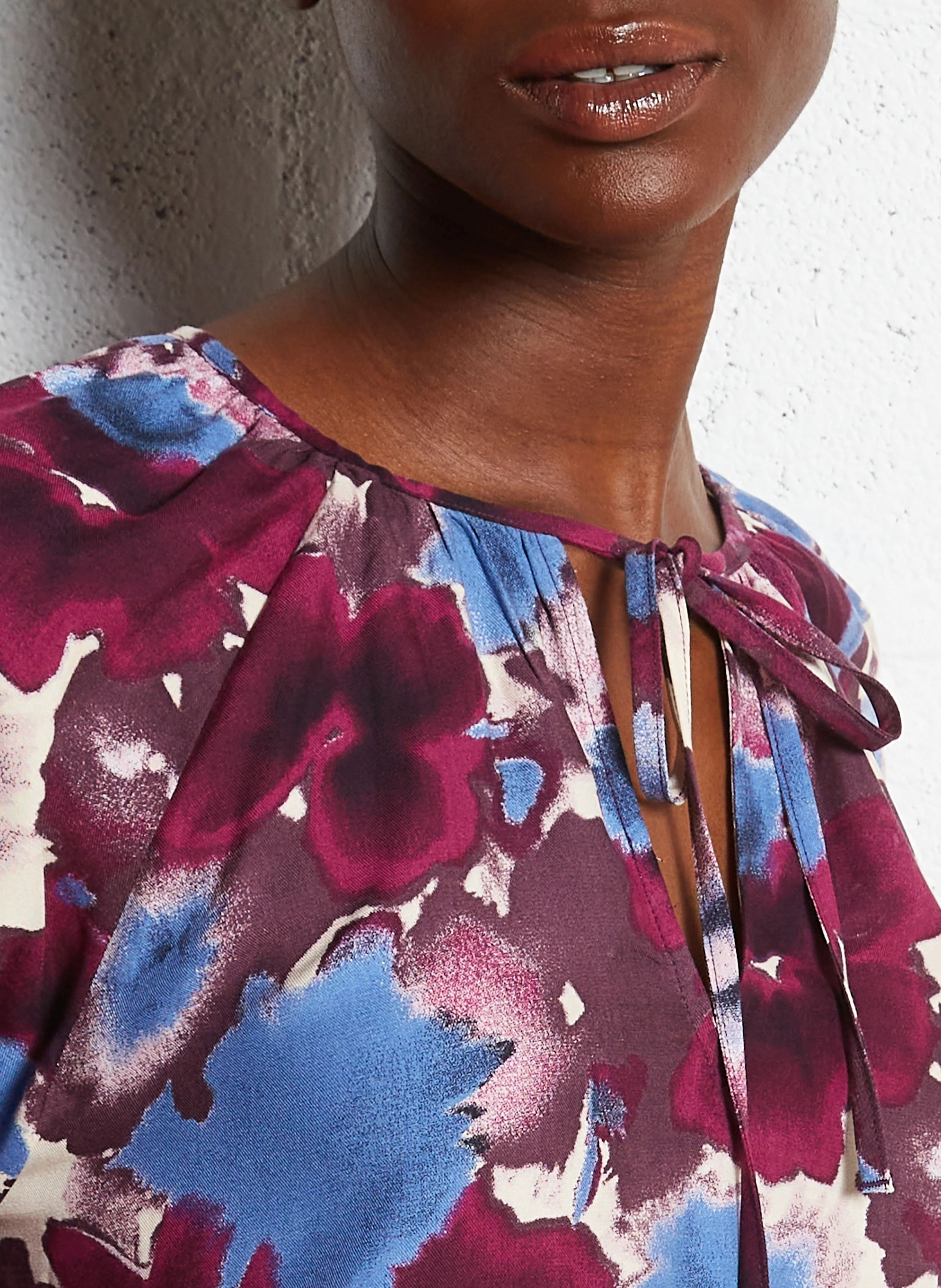 TOCHI - Blouse droite imprimée | Violet
