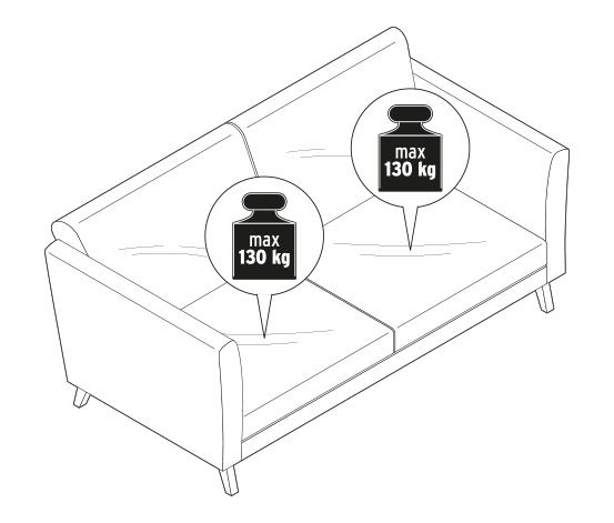 3-Sitzer-Sofa, anthrazit