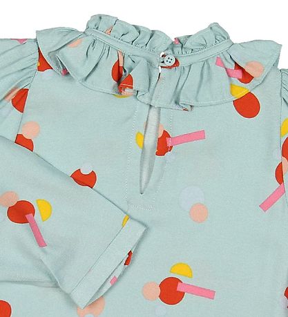 Stella McCartney Kids Bluse - Viskose - Mint m. M?nster