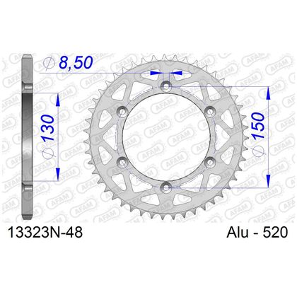 Couronne AFAM ALU 520 48 DENTS - Gris