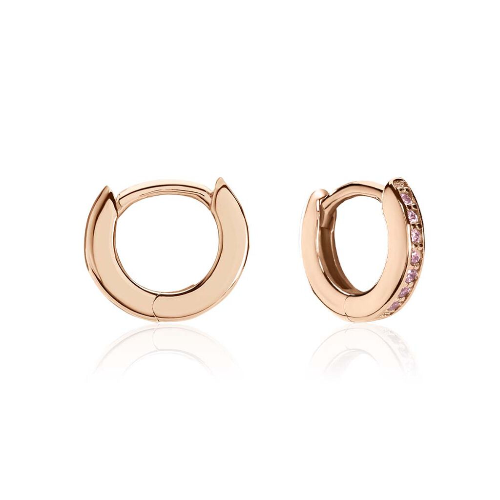 Créoles Rio Argent Rose Oxyde De Zirconium
