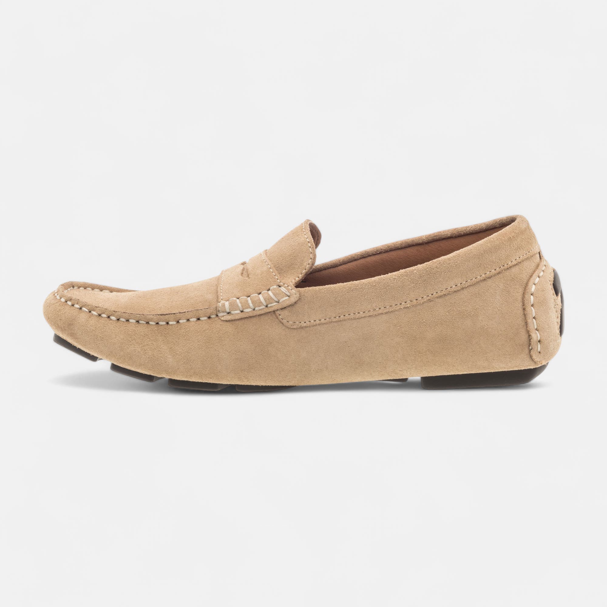Mocassins Homme en cuir beige