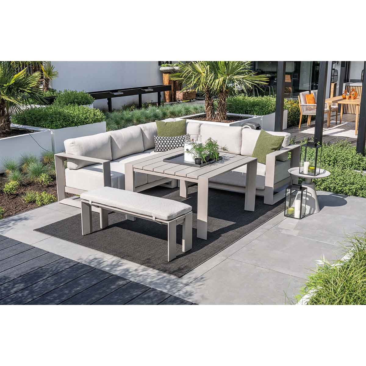 Garden Impressions Malakka taupe - 4-delige loungediningset