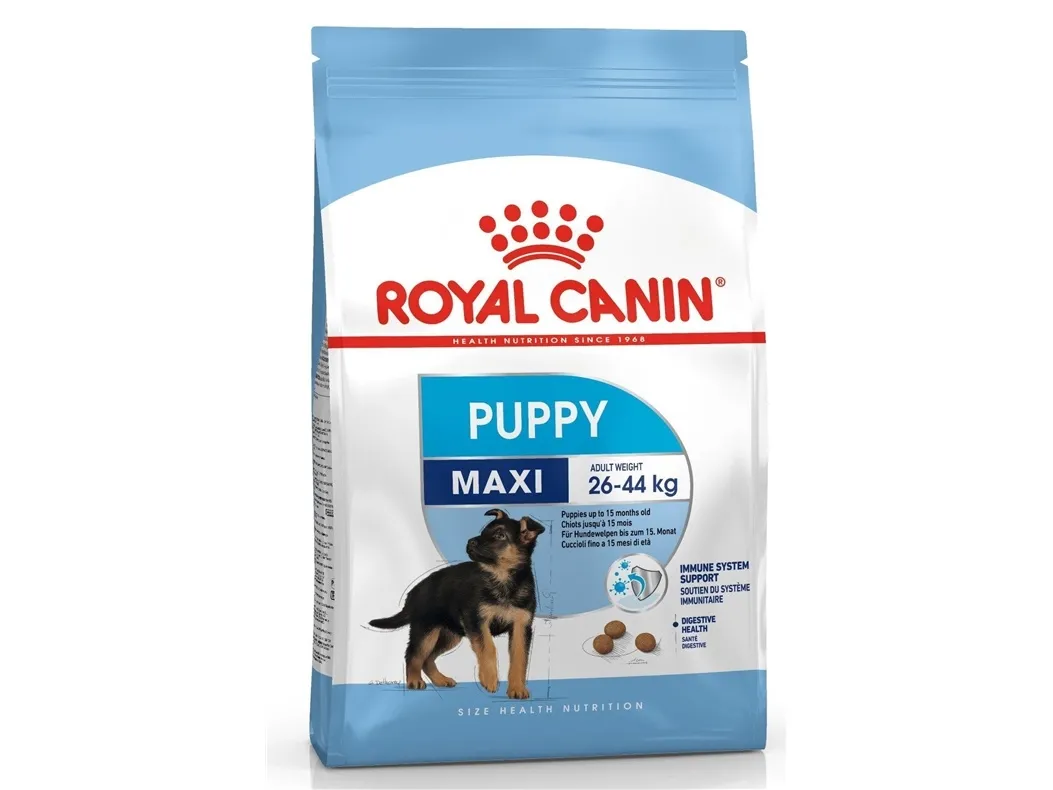 Royal Canin Maxi Puppy, Hundehvalp, Fjerkræ, Ris, 4 kg, Maxi (26 - 44 kg)