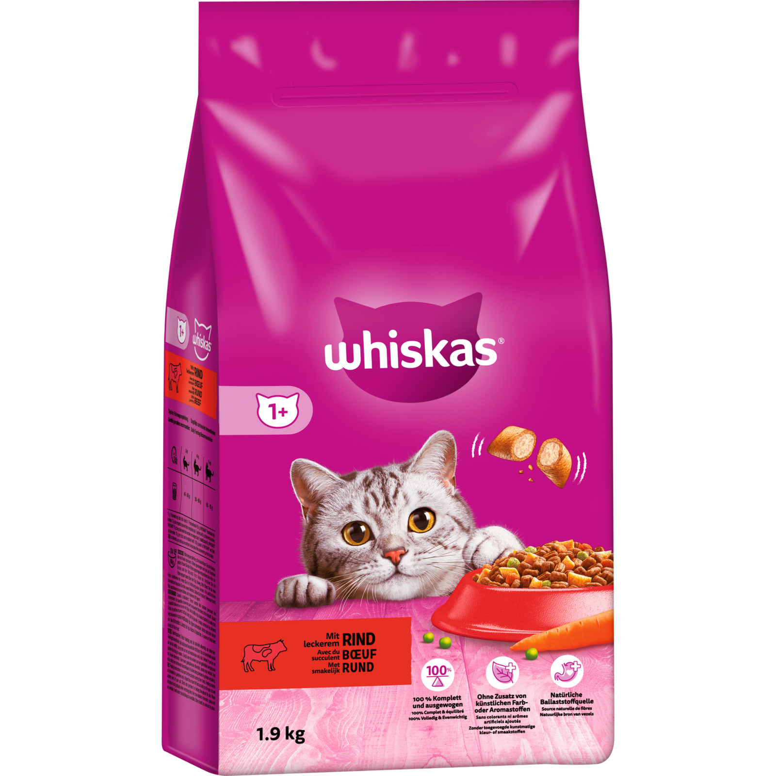 Whiskas 1+ Rind 1.9 kg