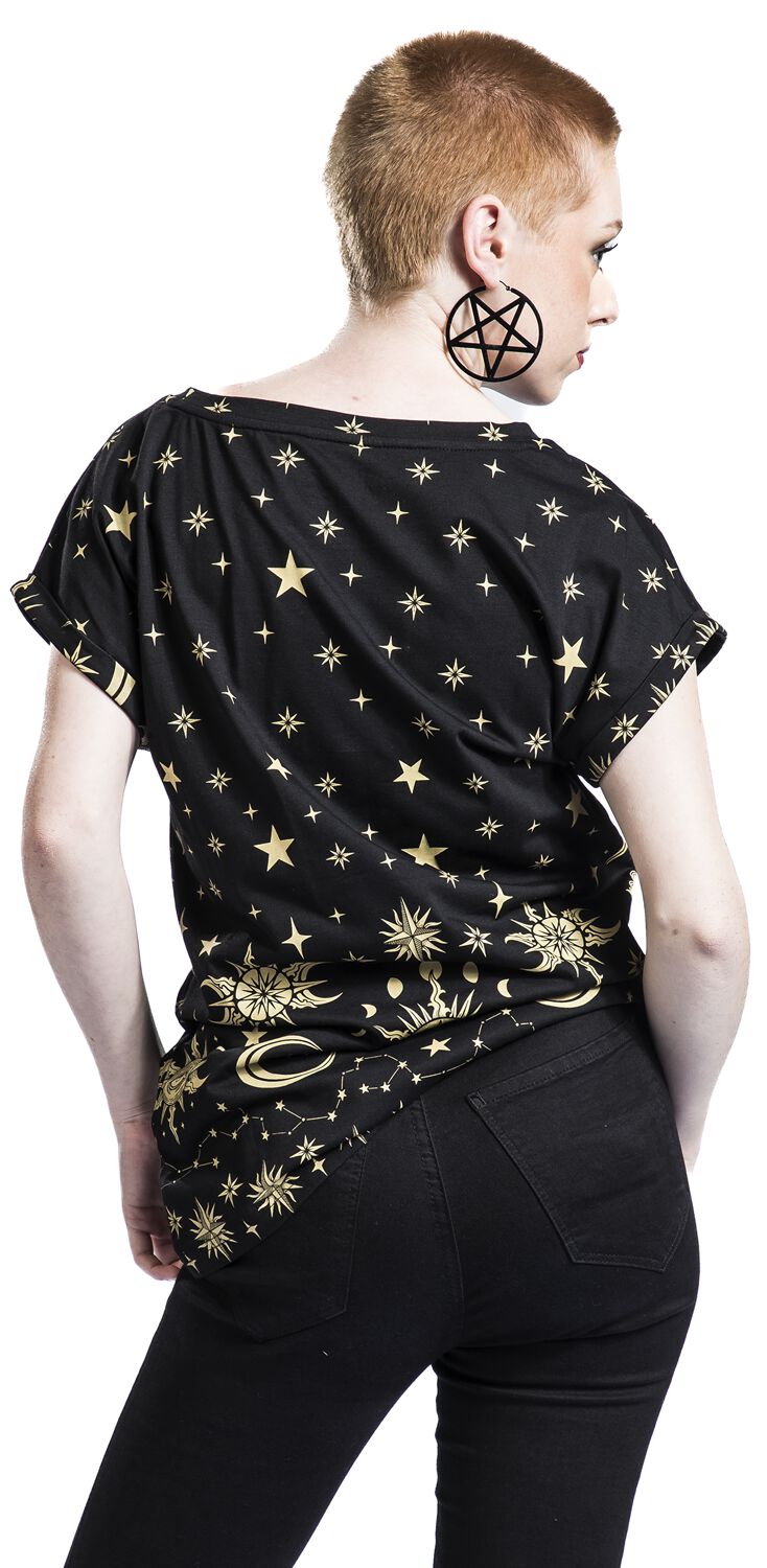 T-Shirt - Soleil, Étoiles & Lune | Gothicana by EMP T-Shirt Manches courtes