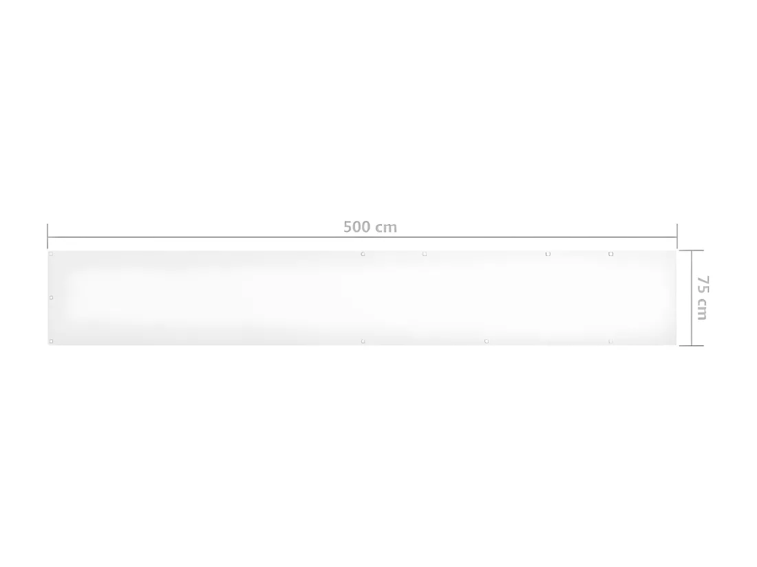 Écran de balcon Blanc 75x500 cm Tissu Oxford