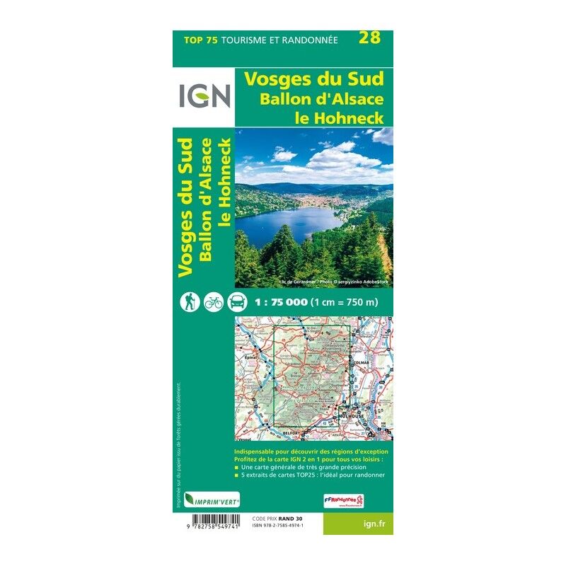 Vosges Du Sud - Carte topographique