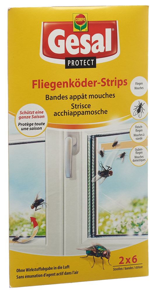 GESAL Fliegenköder-Strips<br>2 × 6 Stück