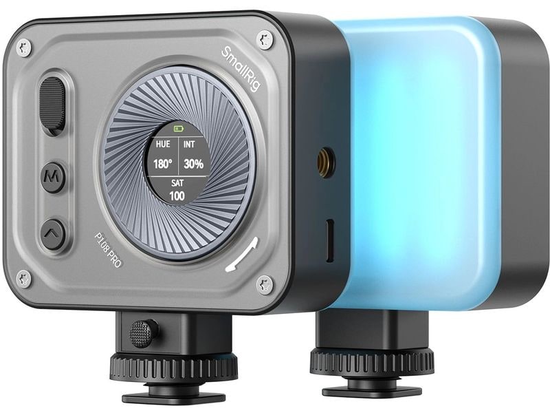 Smallrig Vibe P108 Pro Mini-LED-Videoleuchte Schwarz Simuliert 2500K-6500K Tageslicht und bietet 12 Spezialeffekte
