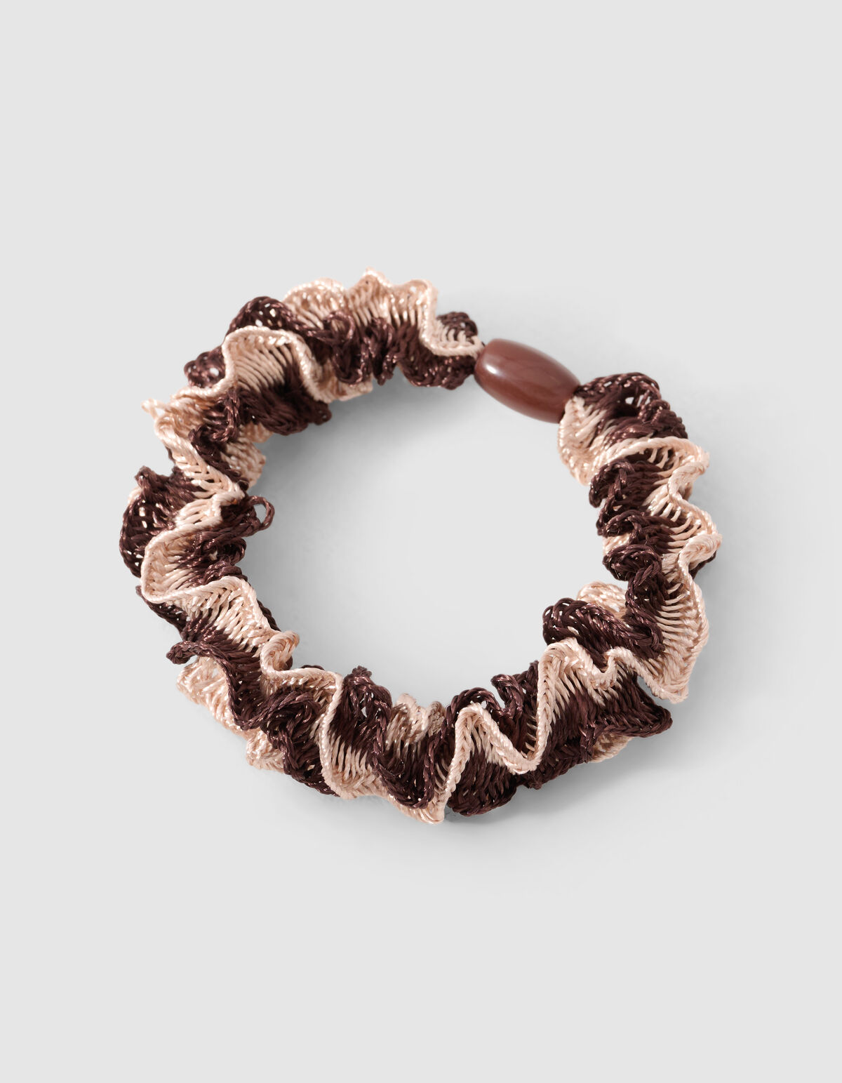 Ruffle Haarelastiek Bruin