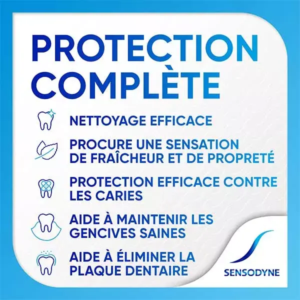 Sensodyne Dentifrice Protection Complète Lot de 2 x 75ml