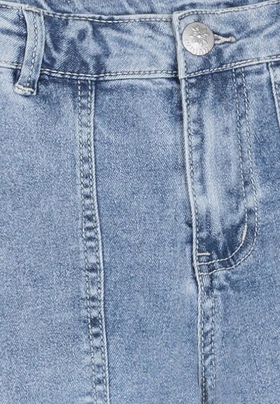 Indian Blue Jeans Meisjes jeans broek cargo wide fit - Licht blauw denim