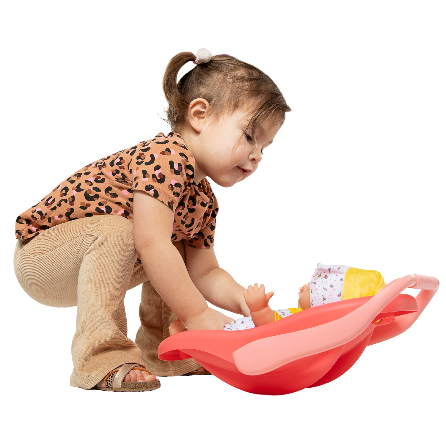 Babypop in Autostoel