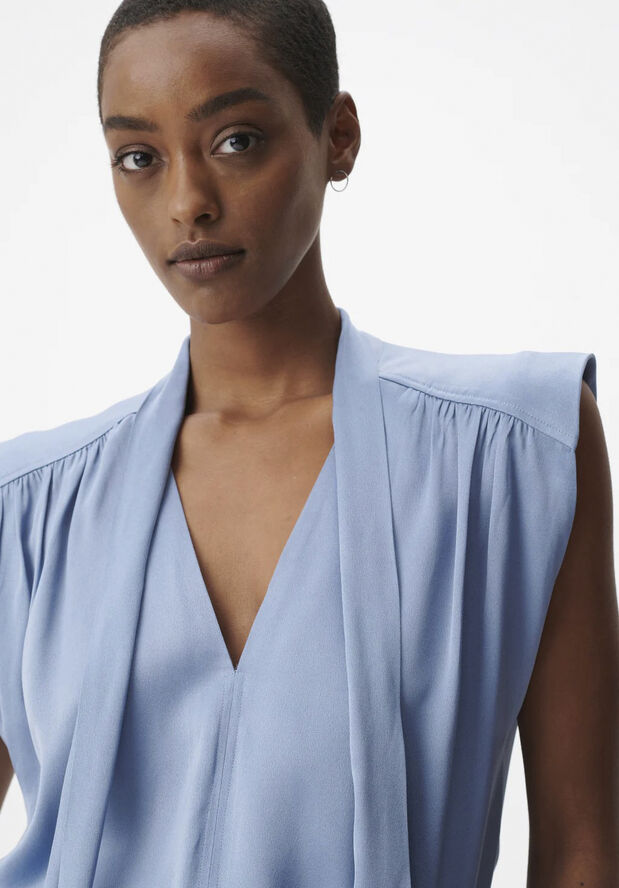 Lala Berlin Top Tracey Faded denim