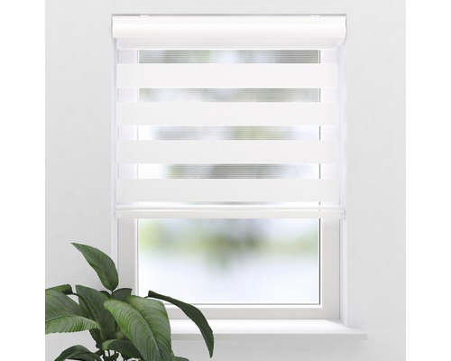 Soluna dubbel rolgordijn D-R1 met cassette, wit, 40x175 cm