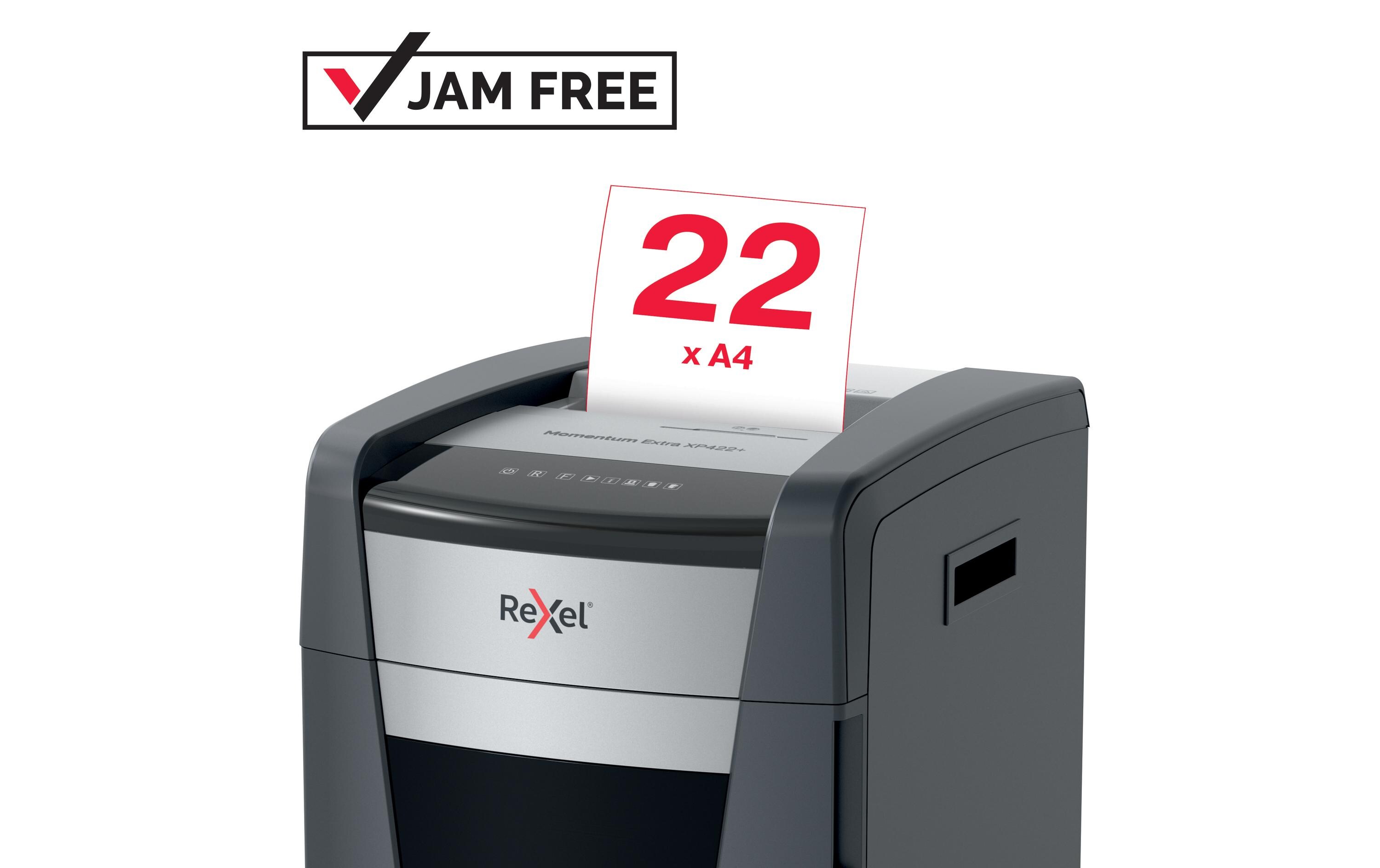 Aktenvernichter Momentum Extra XP422+ P-4, 22 Seiten<br>Manueller Aktenvernichter für die sichere und schnelle Vernichtung vertraulicher Unterlagen