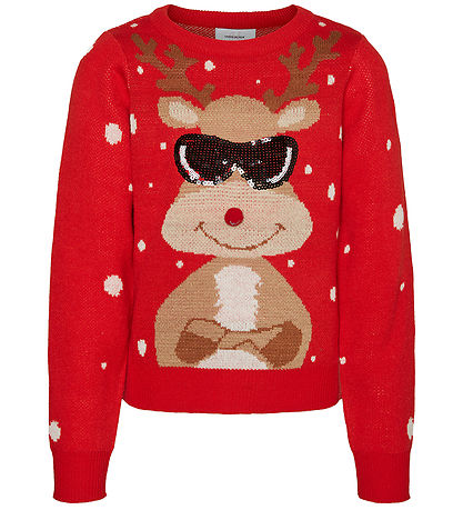 Vero Moda Girl Bluse - Strick - VmnEwtinsel - Chinesisches Rot